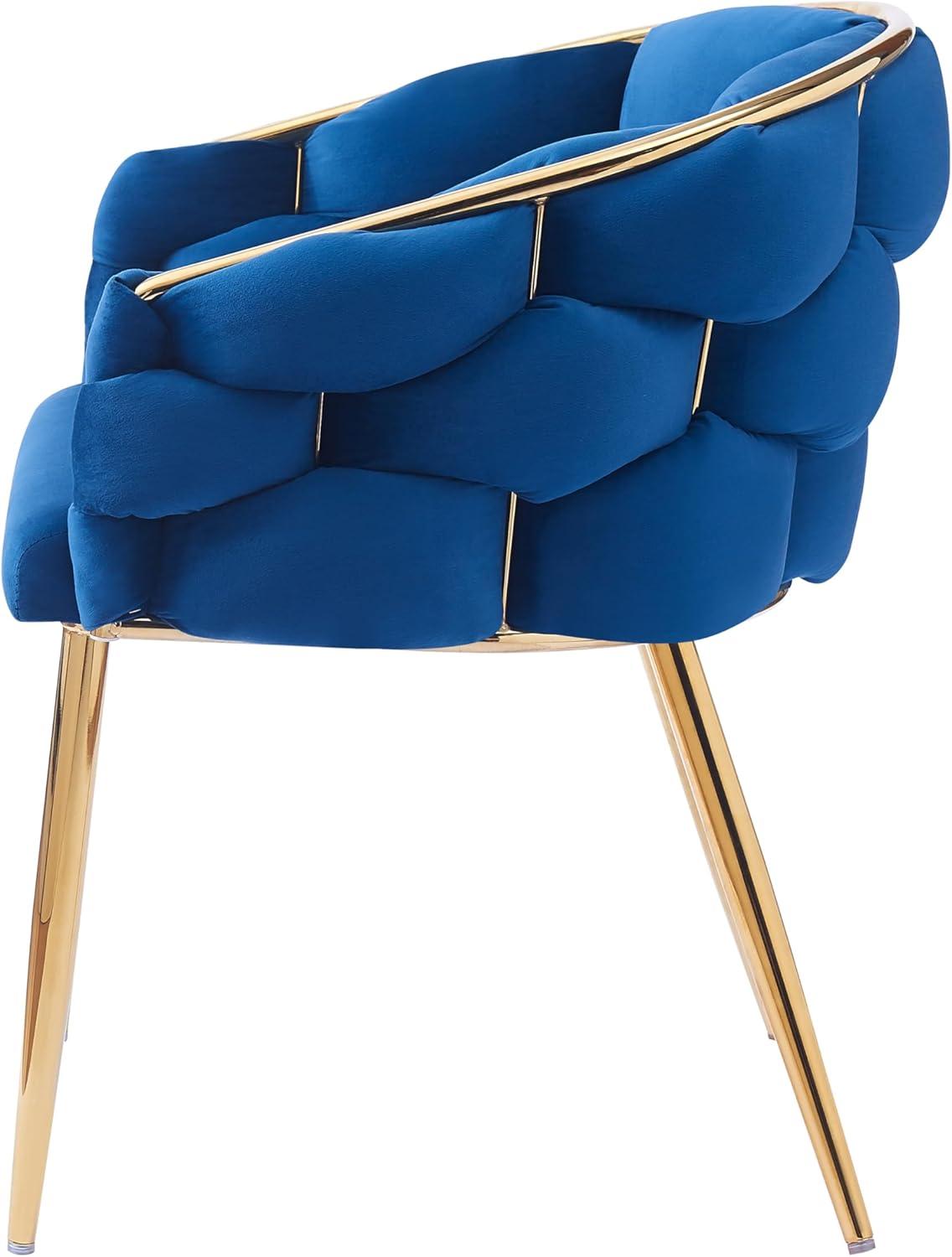 image:imageChristopher Knight Home Middlemist Barrel Accent Chair Luxury Velvet Armchair Modern Upholstered Chair with Gold Legs Knitting Process for Living Room Home Rest Home Office BlueBlue