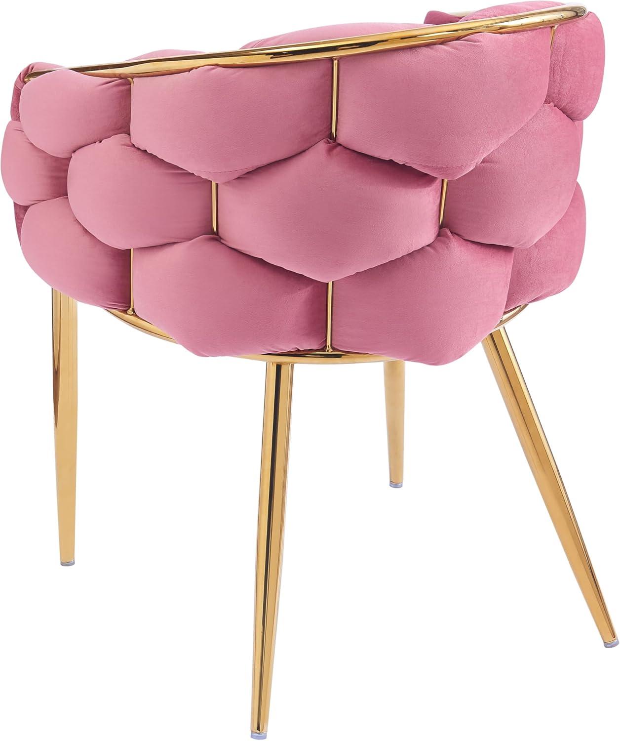 image:imageChristopher Knight Home Middlemist Barrel Accent Chair Luxury Velvet Armchair Modern Upholstered Chair with Gold Legs Knitting Process for Living Room Home Rest Home Office BluePinkset of 2