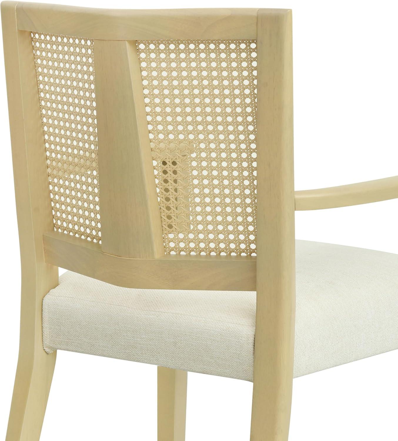 image:imageChristopher Knight Home Oliviel Dining Chair Set of 2 Upholstered Fabric Armchairs Farmhouse Accent Dining Chairs Comfy Seating Kitchen Side Chair Set Wood Rattan Backrest Light AshBeigeLight Ashbeige