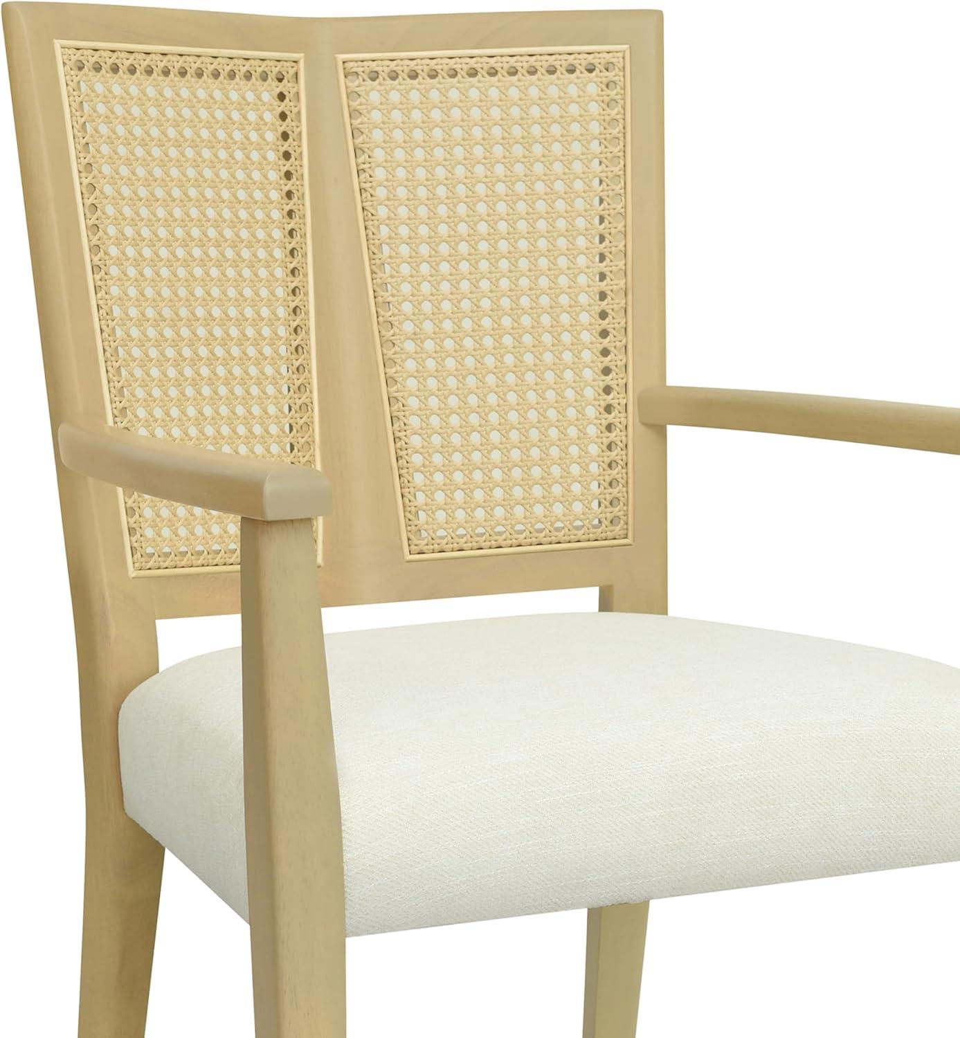 image:imageChristopher Knight Home Oliviel Dining Chair Set of 2 Upholstered Fabric Armchairs Farmhouse Accent Dining Chairs Comfy Seating Kitchen Side Chair Set Wood Rattan Backrest Light AshBeigeLight Ashbeige