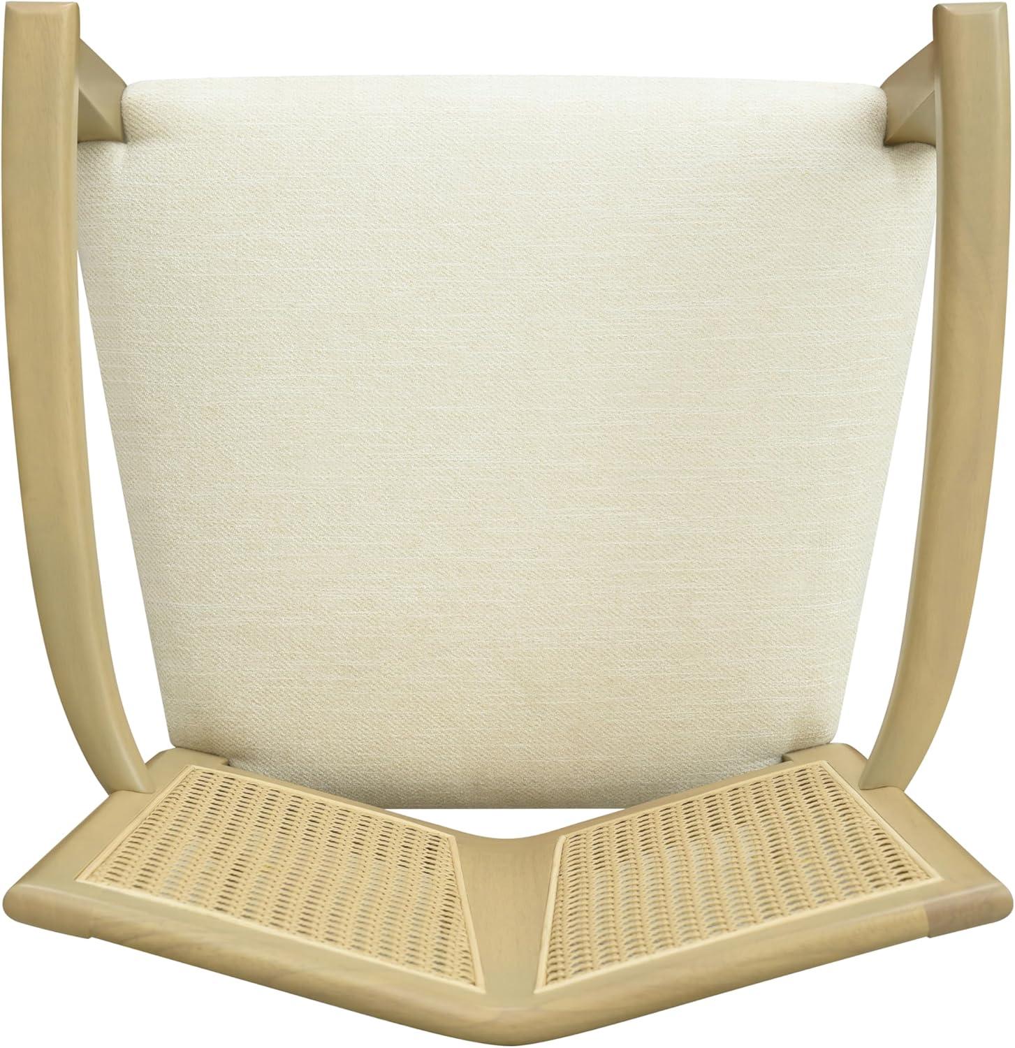 image:imageChristopher Knight Home Oliviel Dining Chair Set of 2 Upholstered Fabric Armchairs Farmhouse Accent Dining Chairs Comfy Seating Kitchen Side Chair Set Wood Rattan Backrest Light AshBeigeLight Ashbeige