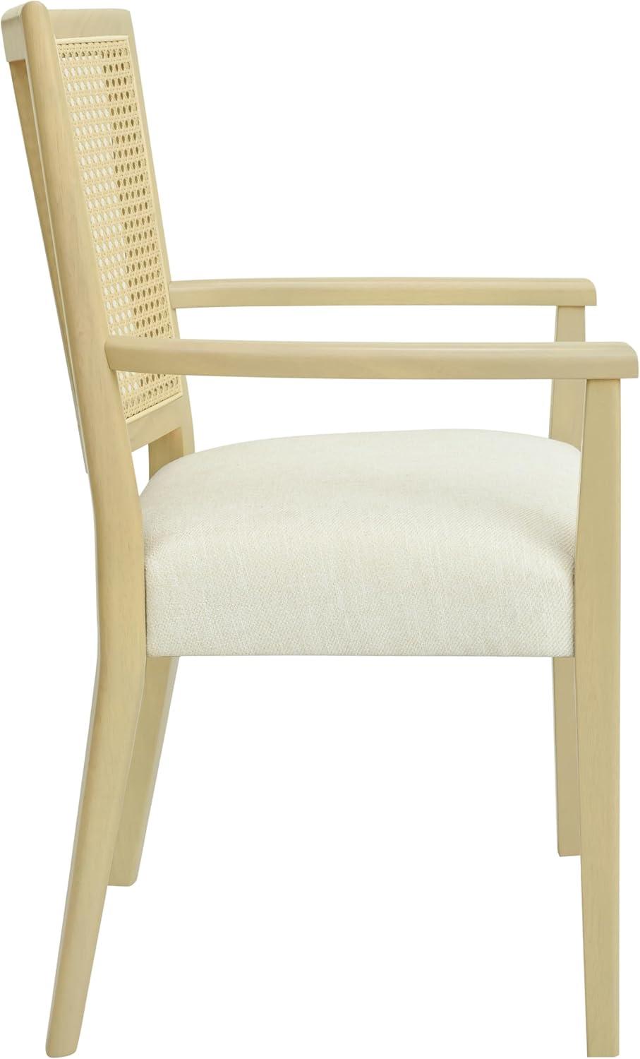 image:imageChristopher Knight Home Oliviel Dining Chair Set of 2 Upholstered Fabric Armchairs Farmhouse Accent Dining Chairs Comfy Seating Kitchen Side Chair Set Wood Rattan Backrest Light AshBeigeLight Ashbeige