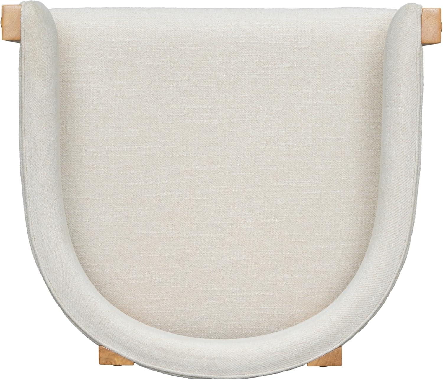 image:imageChristopher Knight Home Set of 2 Arley Modern Fabric Upholstered Dining Armchair Sturdy Wooden Kitchen Side Chair with Ergonomic Backrest and Footrest Soft Padded Barrel Accent Chair BeigeWalnutBeigenatural