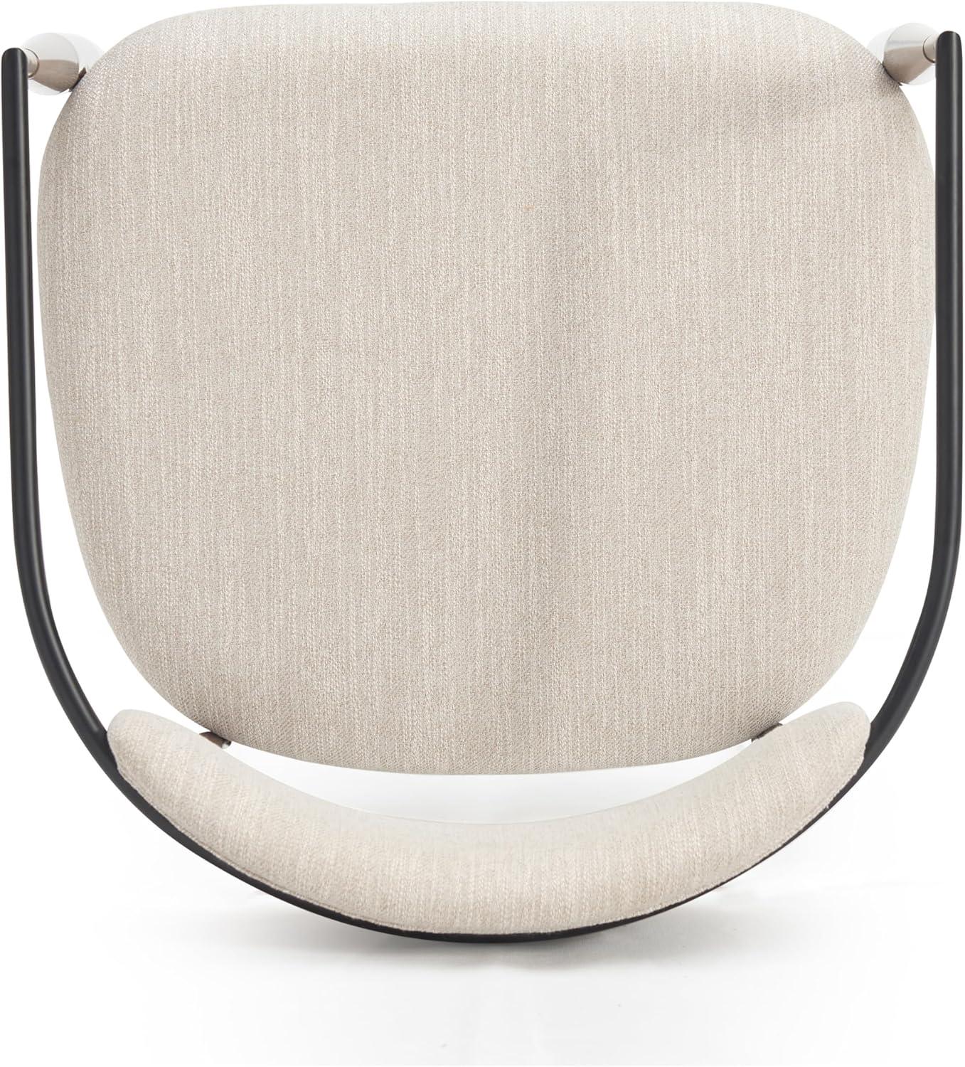 image:imageChristopher Knight Home Set of 2 Jetson Modern Curved Open Backrest Fabric Upholstered Dining Chairs Side Chair for Dining RoomKitchen Iron Toothpick Frame Golden Amrest White BeigeGoldBeigeblack
