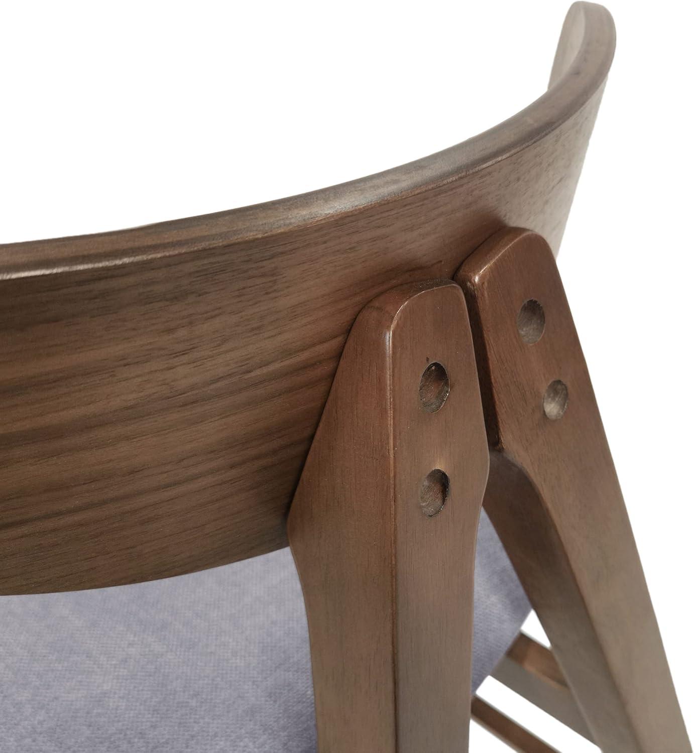 image:imageChristopher Knight Home Stocker Upholstered Dining Chairs Light BeigeWalnut Set of 2Dark Gray Walnut