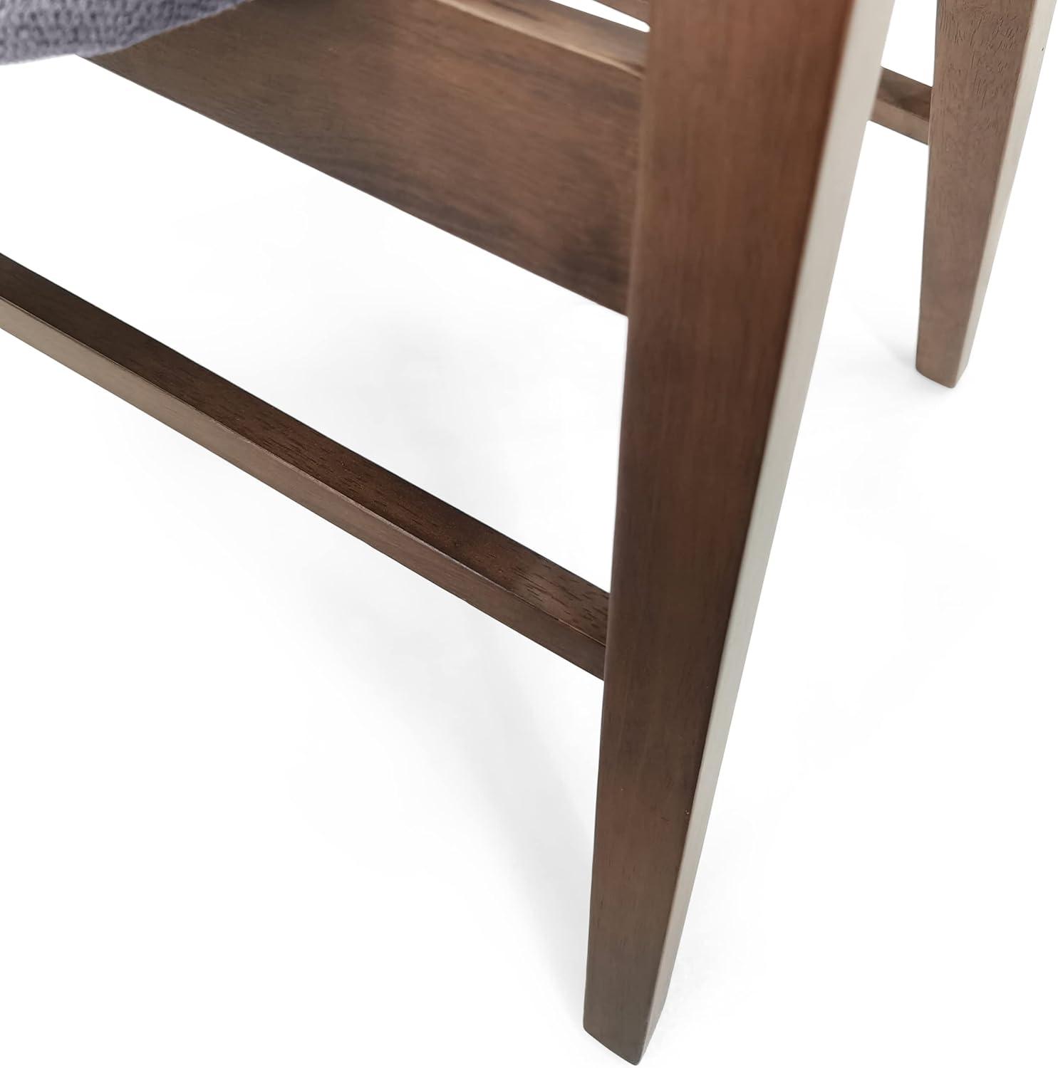 image:imageChristopher Knight Home Stocker Upholstered Dining Chairs Light BeigeWalnut Set of 2Dark Gray Walnut