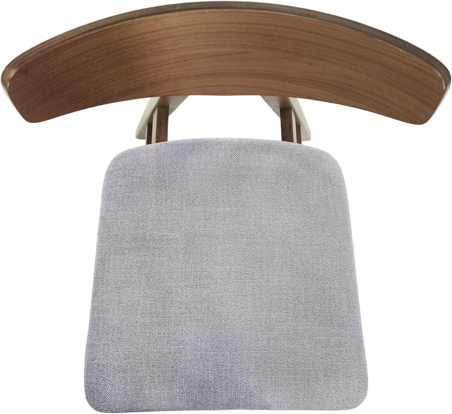 image:imageChristopher Knight Home Stocker Upholstered Dining Chairs Light BeigeWalnut Set of 2Dark Gray Walnut