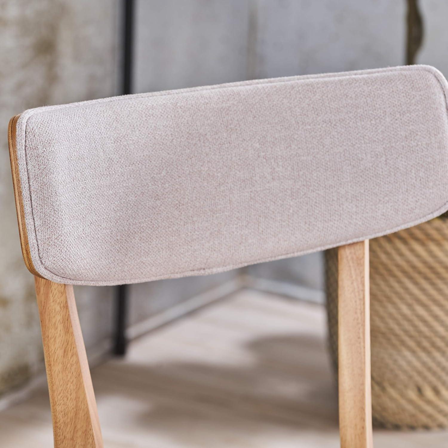image:imageGDFStudio Christopher Knight Home Chazz MidCentury Fabric Dining Chairs with Natural Walnut Finished Frame 2Pcs Set Dark Grey Natural Walnut FinishLight Beige Natural Oak Finish