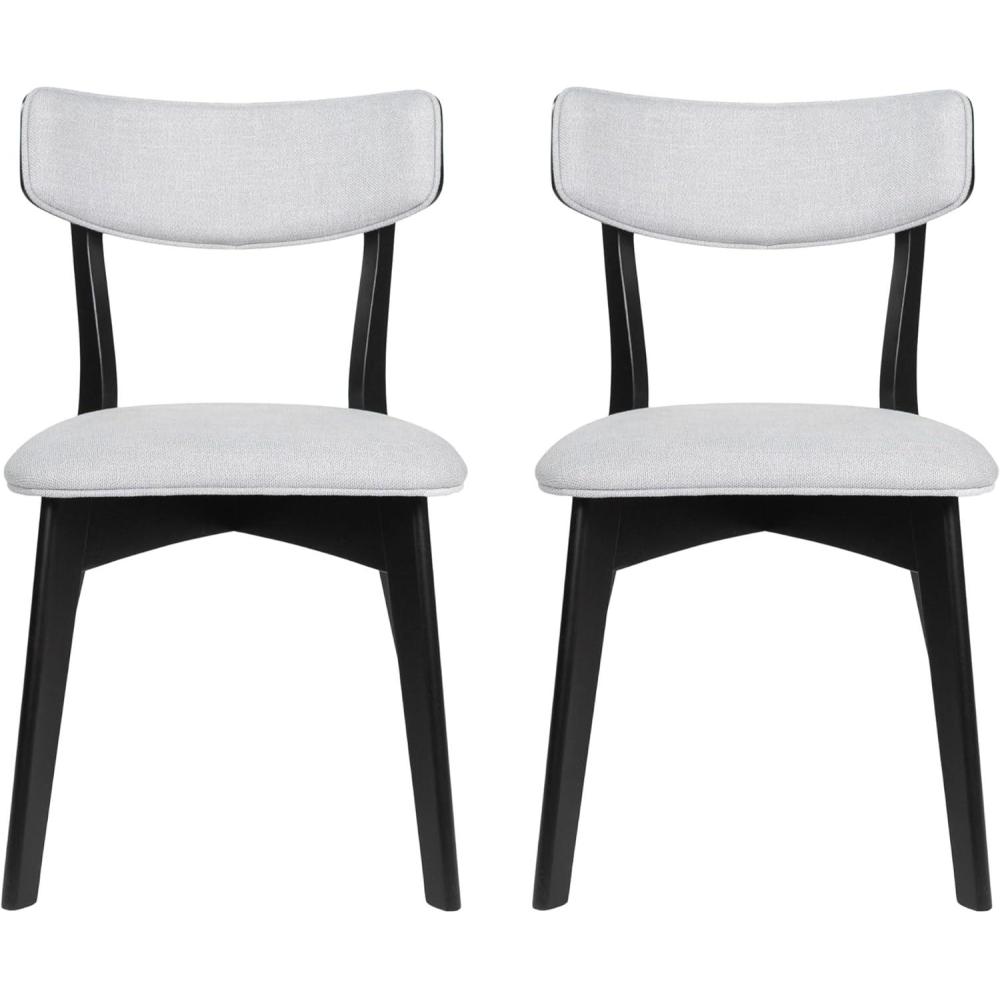 image:imageChazz Upholstered Dining Chairs Light BeigeMatte Black Set of 2Chaz light GrayMatte Black