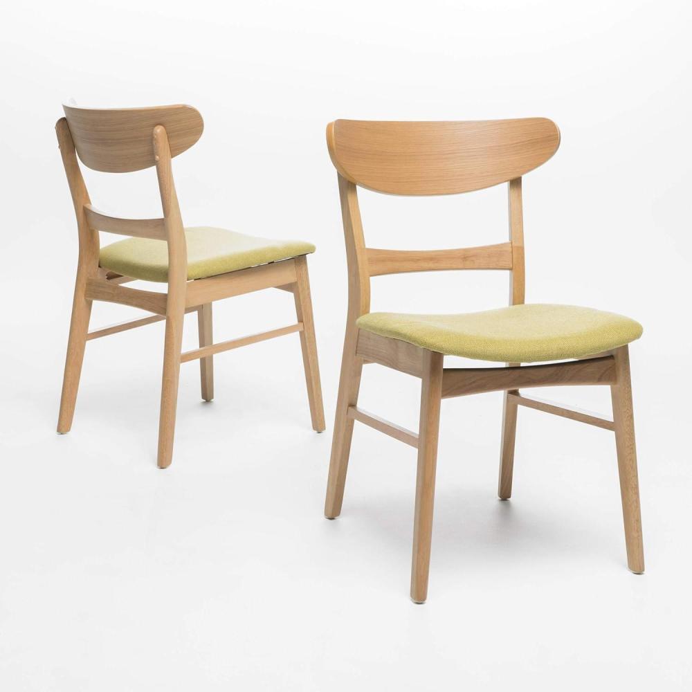 image:imageChristopher Knight Home Idalia Dining Chairs 2Pcs Set Green Tea Oak Finish