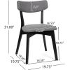 Chazz Upholstered Dining Chairs- Light Beige/Matte Black (Set of 2)(Chaz dark Gray/Matte Black)