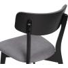 Chazz Upholstered Dining Chairs- Light Beige/Matte Black (Set of 2)(Chaz dark Gray/Matte Black)