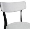 Chazz Upholstered Dining Chairs- Light Beige/Matte Black (Set of 2)(Chaz light Gray/Matte Black)
