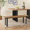 Christopher Knight Home Bench, Black + Country Brown