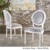Christopher Knight Home Camille Traditional Velvet Dining Chairs, 2-Pcs Set, Navy Blue / Gloss Black(Horizon Grey / Gloss White)