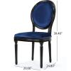 Christopher Knight Home Camille Traditional Velvet Dining Chairs, 2-Pcs Set, Navy Blue / Gloss Black(Navy Blue / Gloss Black)