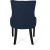 Christopher Knight Home Cheney Dining Chair, Textile, Navy Blue + Dark Brown