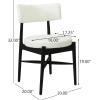 Christopher Knight Home Ebany Dining Chairs Set of 2, Boucle Kitchen Chair, Upholstered Curved Backrest Accent Chair, Rubberwood X Shaped Frame, Dining Room Chair for Cafeteria Home, Beige+Black(Beige+black)