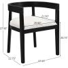 Christopher Knight Home Elev Set of 2 Fabric Upholstered Dining Chairs, Living Room Barrel Accent Chair Set, Round Backrest Dining Room Chair, Kitchen Island Extra Seat, Cream+Black