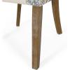 Christopher Knight Home Frances Dining Chair, 19.75 “W x 24.75 “D x 35 “H, Beige and Blue Floral + Natural Brown