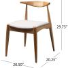 Christopher Knight Home Francie Fabric with Oak Finish Dining Chairs, 2-Pcs Set, Grey / Oak(Beige)