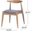 Christopher Knight Home Francie Fabric with Oak Finish Dining Chairs, 2-Pcs Set, Grey / Oak(Grey / Oak)
