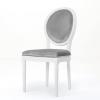 Christopher Knight Home Gabrielle Contemporary Velvet Dining Chairs (Set of 4), Light Gray, Gloss White