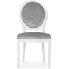 Christopher Knight Home Gabrielle Contemporary Velvet Dining Chairs (Set of 4), Light Gray, Gloss White