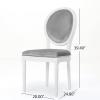 Christopher Knight Home Gabrielle Contemporary Velvet Dining Chairs (Set of 4), Light Gray, Gloss White