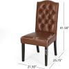 Christopher Knight Home Harriet Dining Chair Sets, Dark Brown(Cognac Brown + Dark Brown)