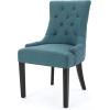 Christopher Knight Home Hayden Fabric Dining Chairs, 2-Pcs Set, Dark Teal(Dark Teal + Dark Brown)