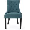 Christopher Knight Home Hayden Fabric Dining Chairs, 2-Pcs Set, Dark Teal(Dark Teal + Dark Brown)