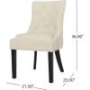 Christopher Knight Home Hayden Tufted Fabric Dining / Accent Chairs, 2-Pcs Set, Beige