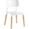 Christopher Knight Home Isabel Modern Dining Chair with Beech Wood Legs (Set of 2), White and Natural