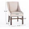 Christopher Knight Home James Fabric Dining Chair, Wood, Natural