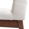 Christopher Knight Home Lancer Dining Chairs Set of 2, Wooden Kitchen Side Chair, Fabric Upholstered Accent Chair, Mid-Century Modern Armless Design with Channel Stitching, Light Beige and Walnut(Light Beige and Walnut)
