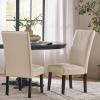 Christopher Knight Home Lissa PU Dining Chairs, 2-Pcs Set, Ivory