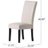 Christopher Knight Home Lissa PU Dining Chairs, 2-Pcs Set, Ivory