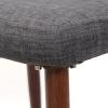 Christopher Knight Home Marlee Mid-Century Fabric Dining Chairs with Dark Walnut Wood Finished Legs, 2-Pcs Set, Light Grey