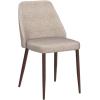 Christopher Knight Home Marlee Mid-Century Fabric Dining Chairs with Dark Walnut Wood Finished Legs, 2-Pcs Set, Wheat