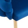 Christopher Knight Home Middlemist Barrel Accent Chair, Luxury Velvet Armchair, Modern Upholstered Chair with Gold Legs, Knitting Process for Living Room Home Rest Home Office, Blue(Blue)