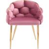 Christopher Knight Home Middlemist Barrel Accent Chair, Luxury Velvet Armchair, Modern Upholstered Chair with Gold Legs, Knitting Process for Living Room Home Rest Home Office, Blue(Pink(set of 2))