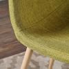 Christopher Knight Home Raina Mid-Century Modern Fabric Dining Chairs with Wood Finished Metal Legs, 2-Pcs Set, Muted Blue / Light Brown(Green / Light Brown)
