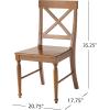Christopher Knight Home Rovie Acacia Wood Dining Chairs, 2-Pcs Set, Dark Oak