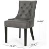 Christopher Knight Home Sarah Traditional Microfiber Dining Chairs (Set of 2), Slate