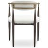 Christopher Knight Home Set of 2 Jetson Modern Curved Open Backrest Fabric Upholstered Dining Chairs, Side Chair for Dining Room/Kitchen, Iron Toothpick Frame, Golden Amrest, White Beige+Gold(White Beige+gold)