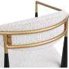 Christopher Knight Home Set of 2 Modern Boucle Fabric Upholstered Dining Chair, Stylish Designed Kitchen Armchairs, Metal Frame, Soft Padded Seating and Curved Backest, Beige+Black+Gold