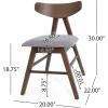 Christopher Knight Home Stocker Upholstered Dining Chairs – Light Beige/Walnut (Set of 2)(Dark Gray + Walnut)