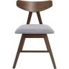 Christopher Knight Home Stocker Upholstered Dining Chairs – Light Beige/Walnut (Set of 2)(Dark Gray + Walnut)
