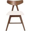 Christopher Knight Home Stocker Upholstered Dining Chairs – Light Beige/Walnut (Set of 2)(Light Beige + Walnut)